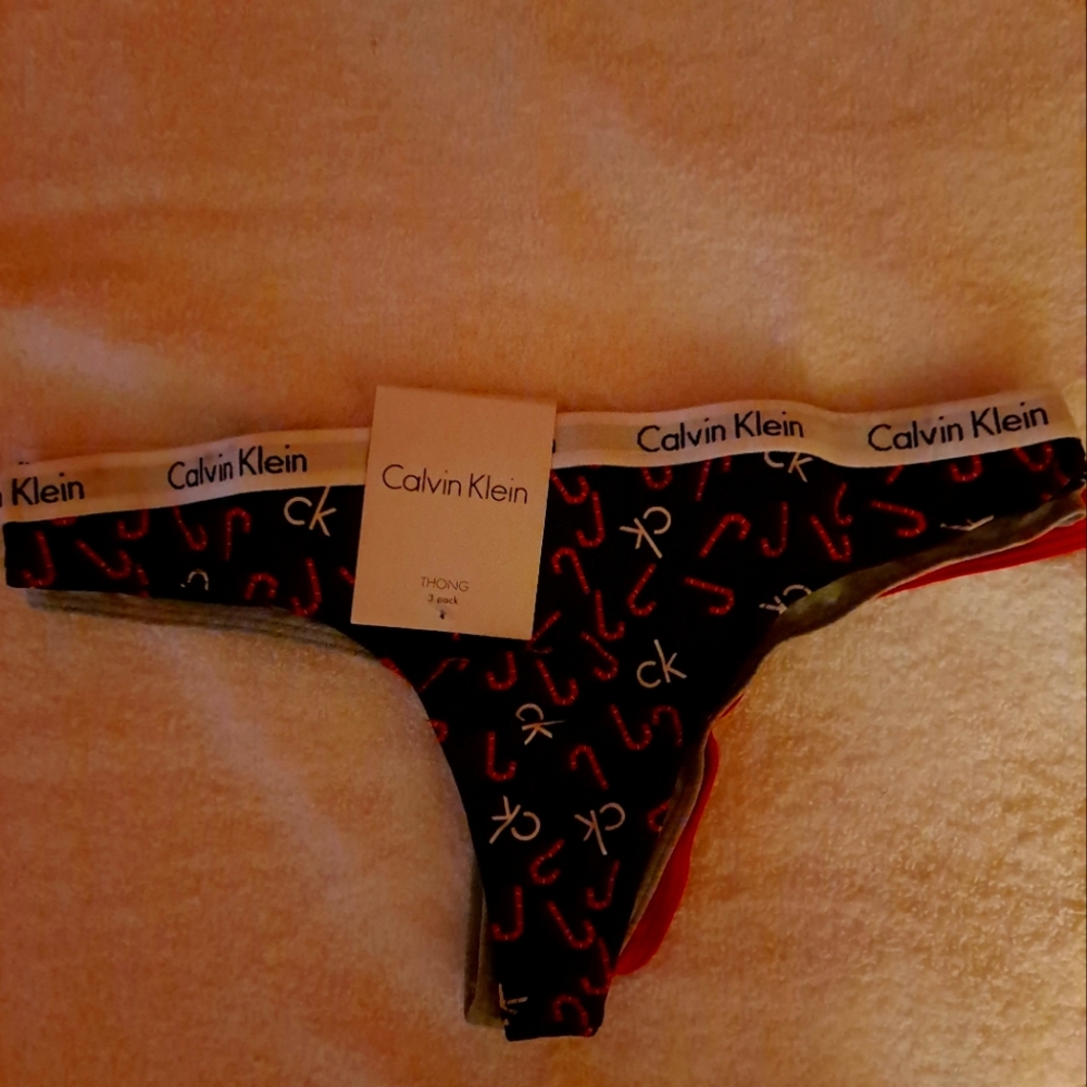 #3 PK CALVIN  KLEIN THONG PANTIE SET